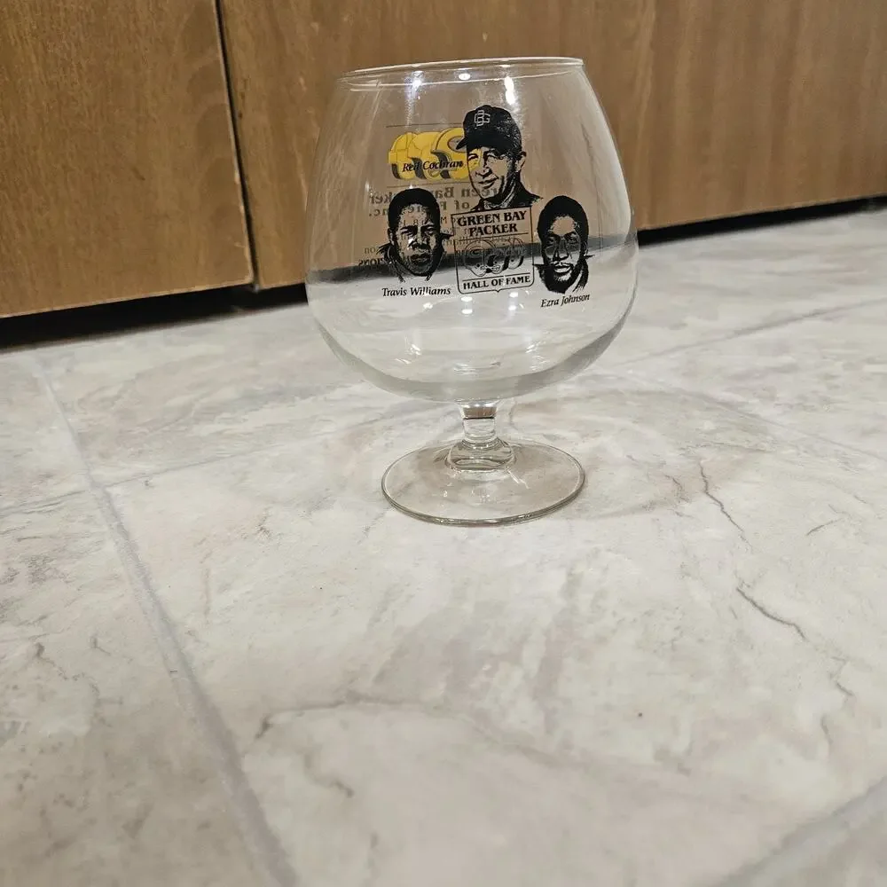 1997 Green Bay Packers Hall of Fame Brandy Snifter Glass Super Bowl XXXI Champ